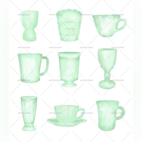 Jadeite Collection Art Note Card Set - Picture 2 of 3